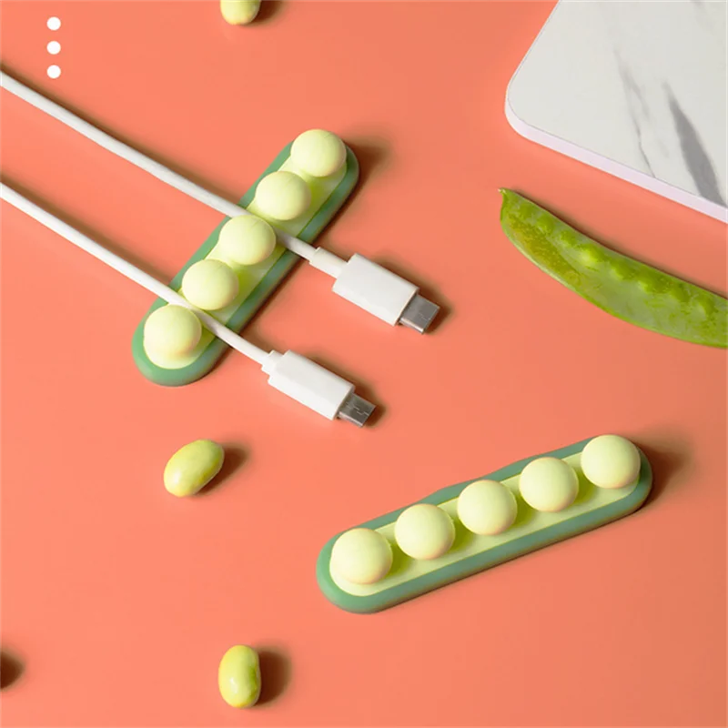 1 قطعة سيليكون إدارة الكبلات كليب الجدول وطاولة السرير منظم للأسلاك كابل شحن قوس كليب للجدران وأجهزة الطاولات #4