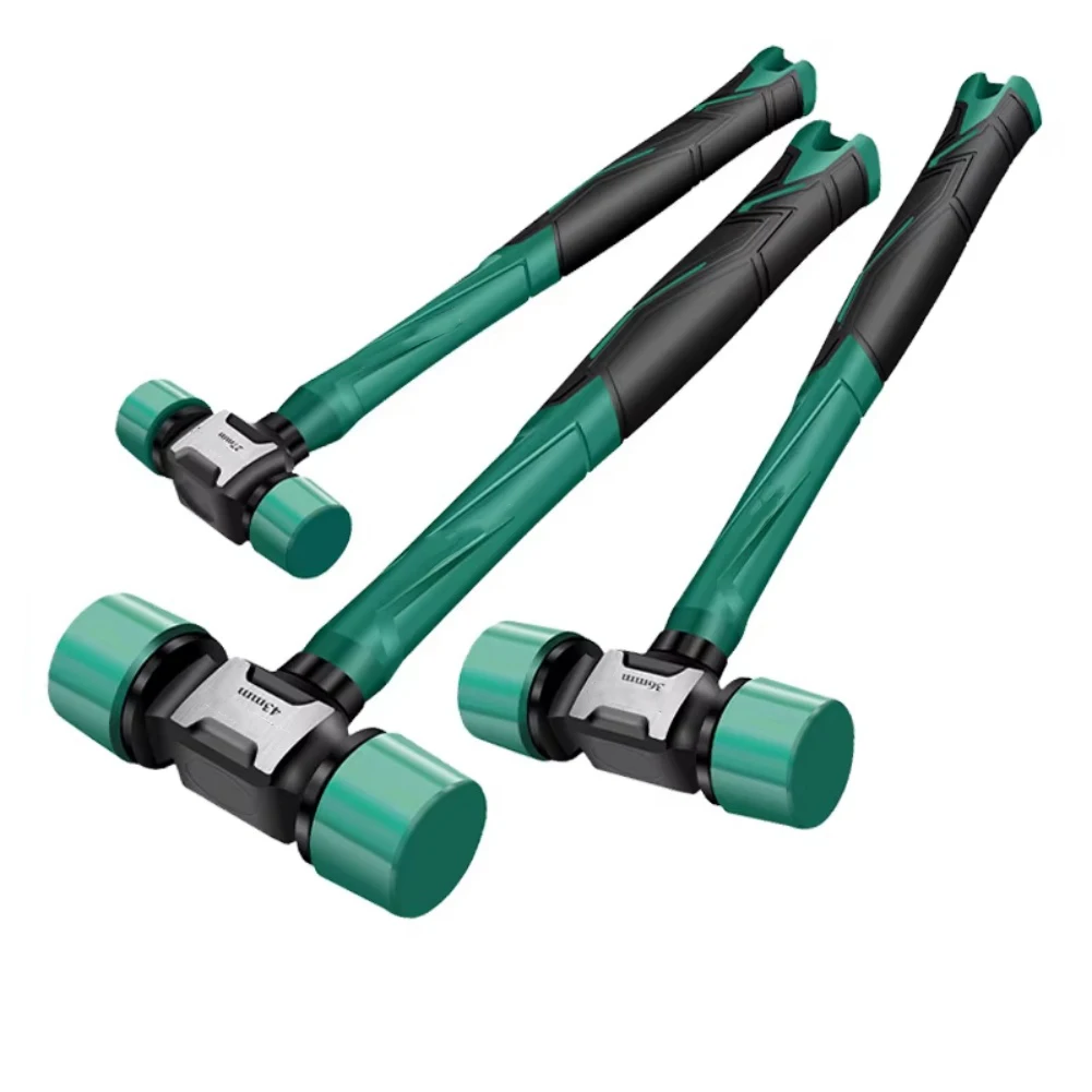 Non-Slip Rubber Mallet with Flat and Contoured Faces for Flooring for tile and Wood Applications 34.5 x 13.5 x 4.3cm