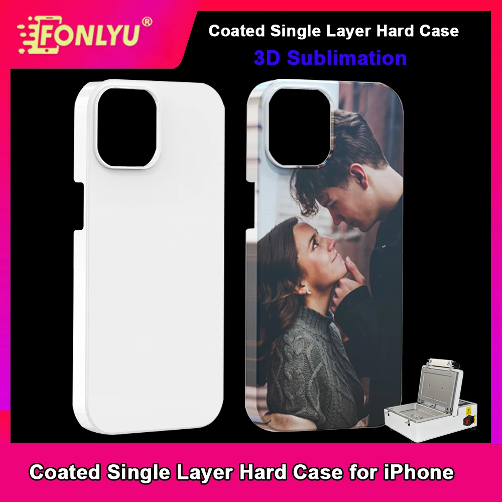 

FONLYU Sublimation Coated Blanks Hard PC Phone Case Covers for iPhone 17 16 16 pro 16 promax 15/15 pro/15 pro max 14 13 12 11
