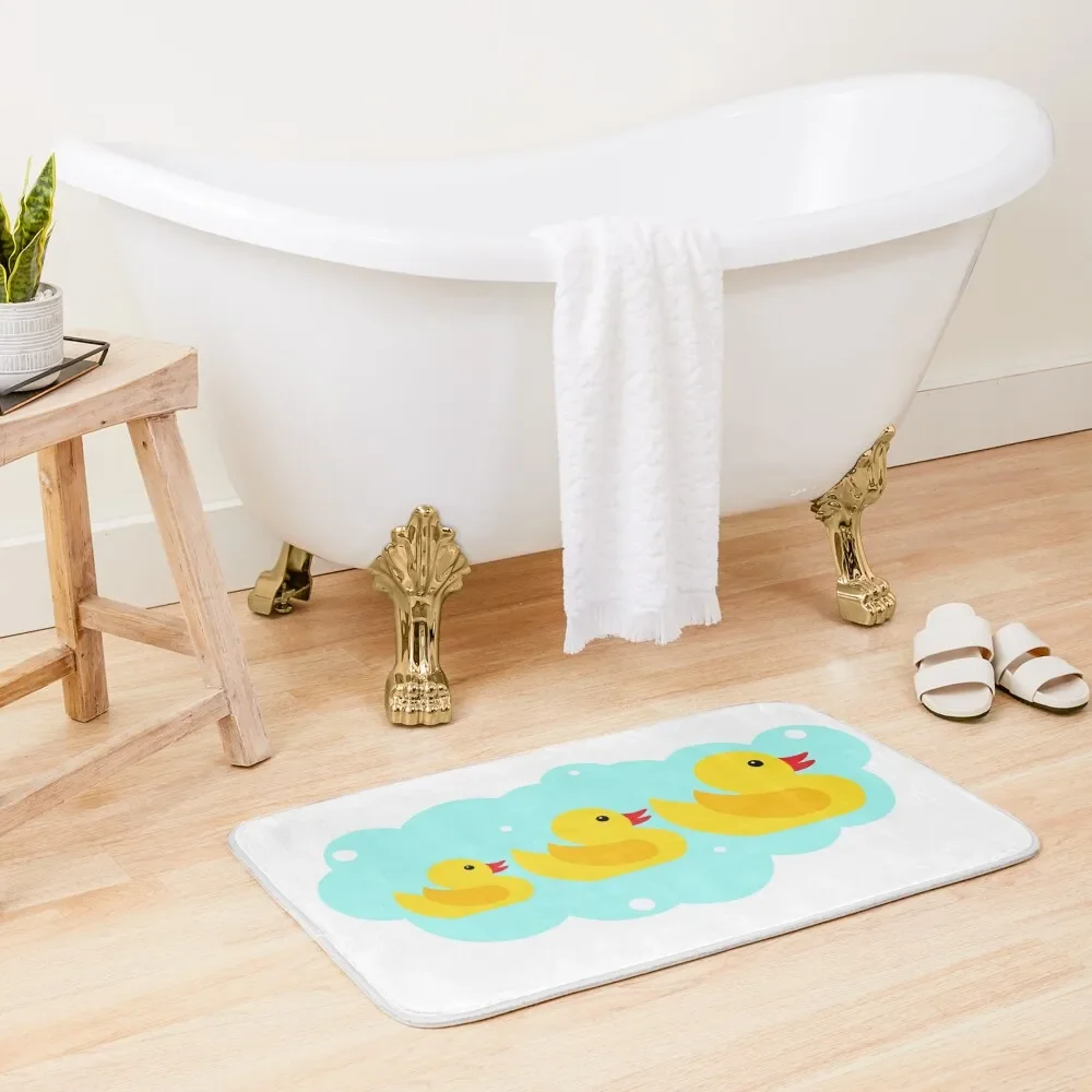 

Cute Yellow Bathtime Rubber Ducks Family Bath Mat Showers Carpets For Bathrooms Carpet For Home Entrance Mat