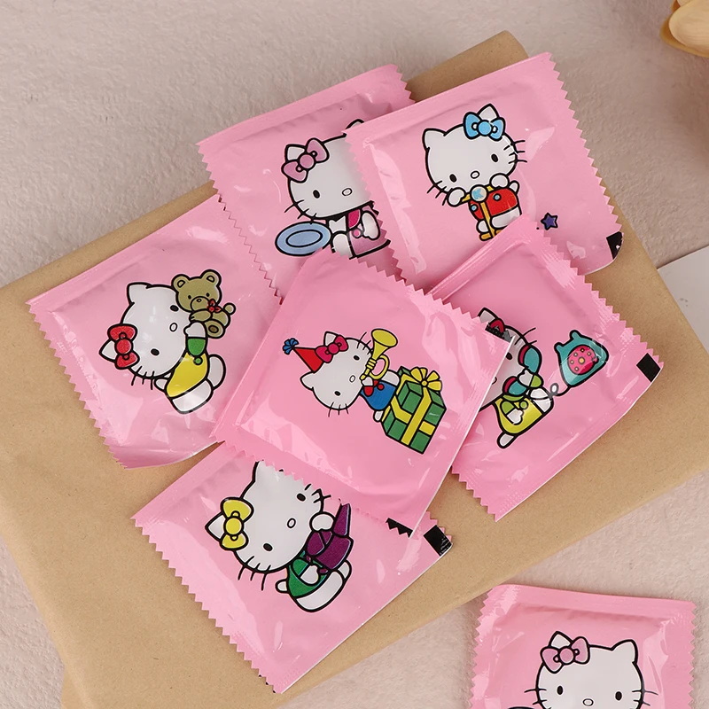 50/100 pezzi guanti monouso portatili Hellokitty guanti trasparenti pacchetto indipendente accessori da cucina per sala da pranzo