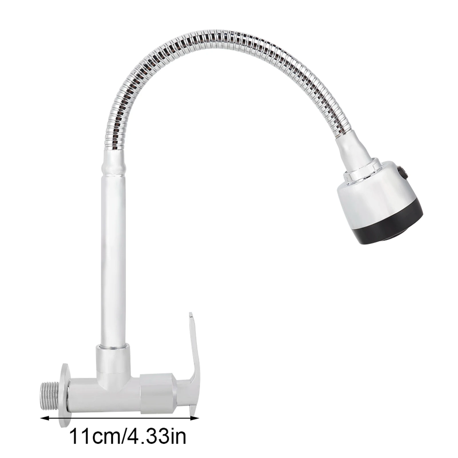Faucet G1/2inch Household Kitchen Single Cold Type Water 360°Rotatable Wall Mount Faucet Faucet Household Faucet Kitchen Faucet