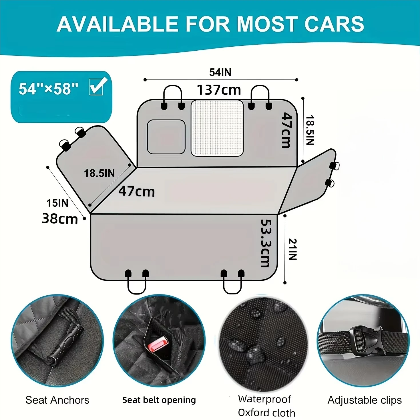 Car seat cover, upgrade your car seat with this waterproof and scratch resistant dog hammock cover