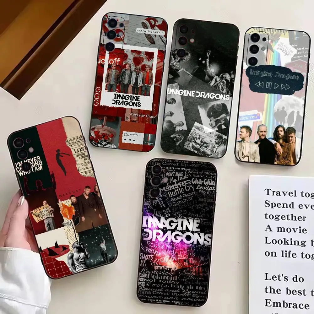 Band Imagine D-Dragons Phone Case For Samsung S25,S24,S21,S22,S23,S30,Ultra,S20,Plus,Fe,Soft Silicone Black Cover