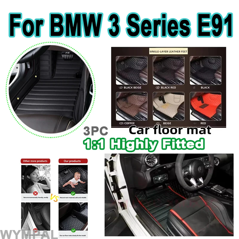 

Luxury Car Floor Mats For BMW 3 Series E91 Touring Wagon Estate 2005~2011 5 Seats Waterproof Pad Automovile Car mats full set