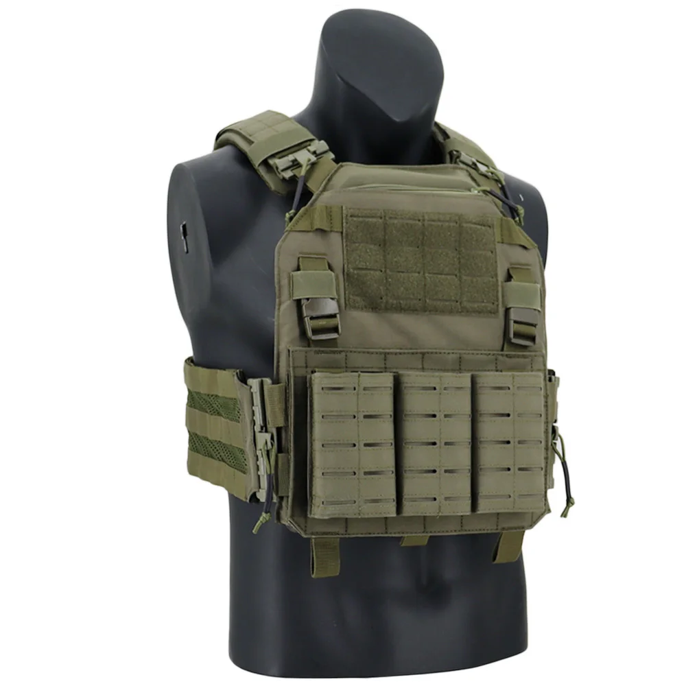 Imagem -04 - Nylon Tactical Vest com Magazine Pouch para a Caça Liberação Rápida Corte a Laser Treinamento cs Combate Airsoft 1000d