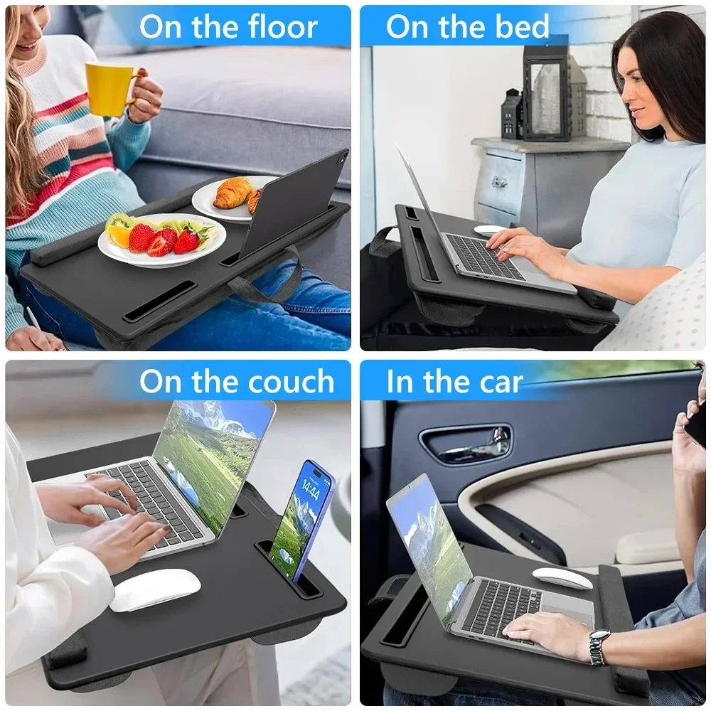 Extra Large Lap Laptop Desk Portable LapDesk with Phone Holder & Wrist Rest for Notebook, MacBook, Tablet, Bed, Sofa