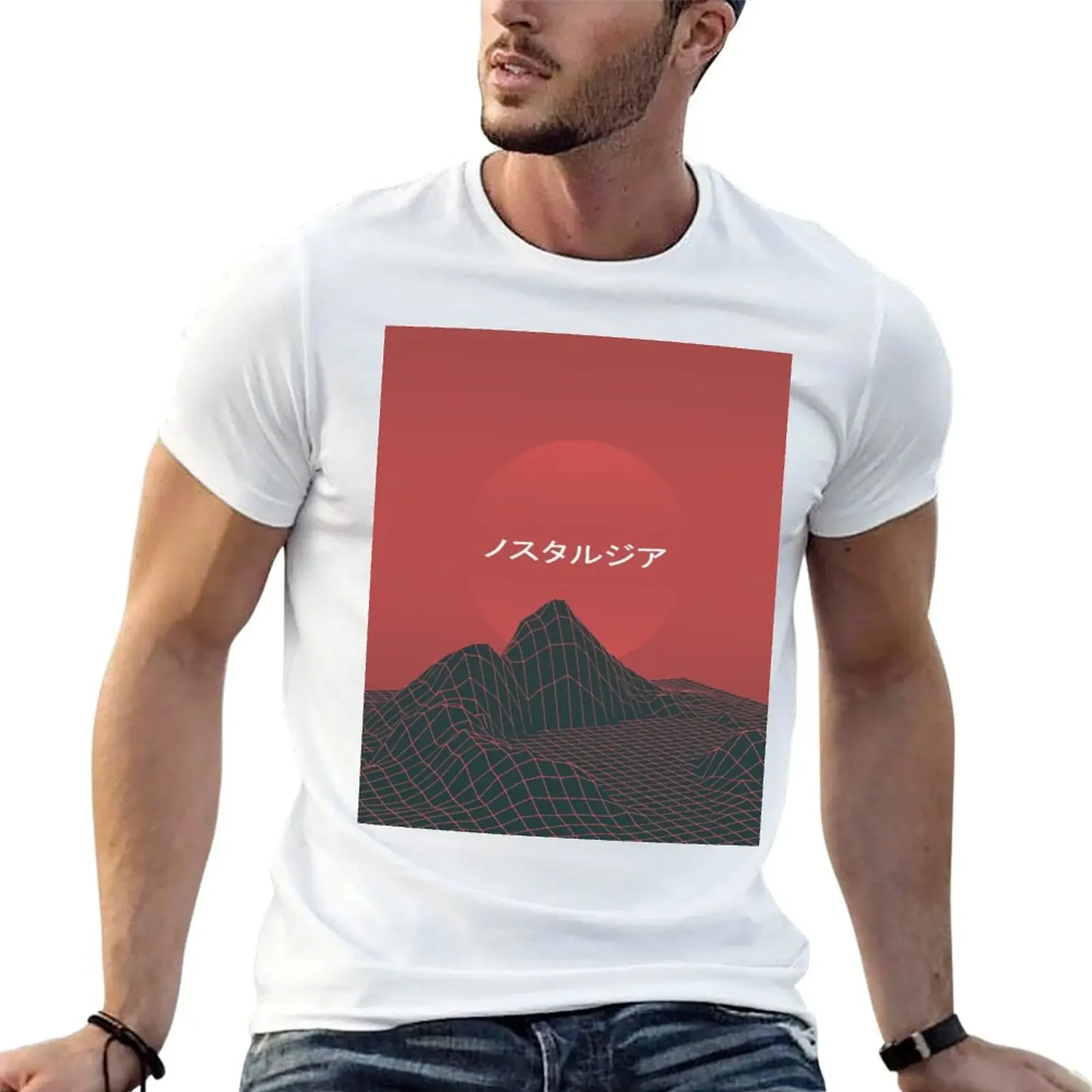 Deep Red Outrun retrowave T-Shirt new gifts and t-shirts man t shirt anime t shirts Man t-shirt oversized t shirts for men