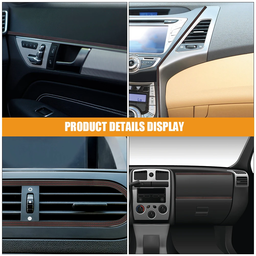 

Door Trim Insert Auto Body Molding Decorative Strip Interior Vehicle Accessories Pu Material Gap Filler Easy Installation