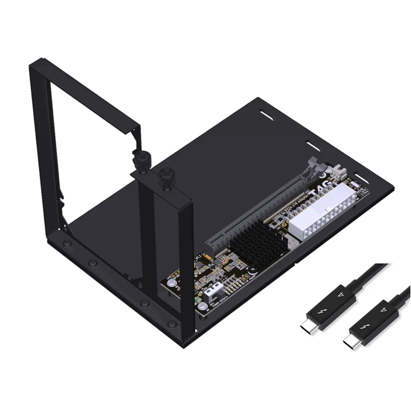 JABS-UT4G-BK7 Adaptador EGPU Externo USB4.0 Para Pcie X16 EGPU Para Thunderbolt 4/3 Pcie 4.0 X4 GPU Dock Para NUC ITX STX Laptop