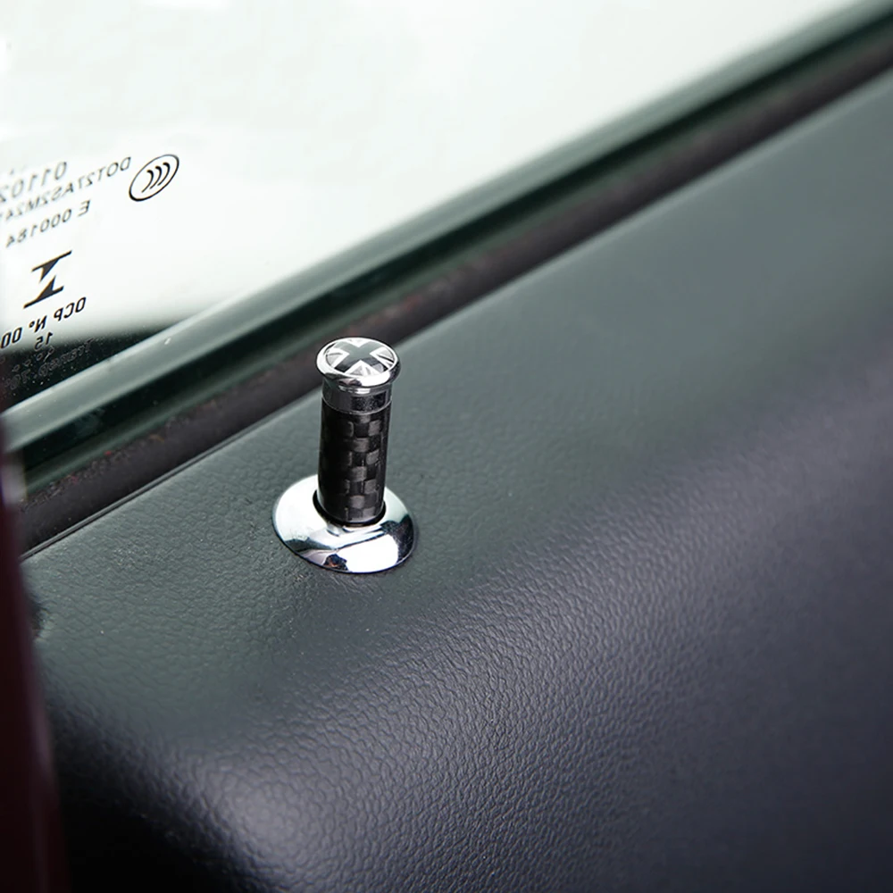 Car Styling Door Lock Pin Knob Cover Case Stickers Decor For Mini Cooper S Clubman R55 R56 R60 R61 F54 F55 F56 F60 Accessories