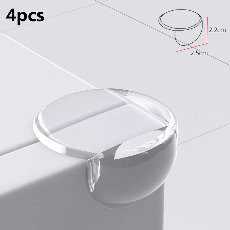 4Pcs Baby Safety Corner Protection Table Silicone Edge Corner Guard Transparent Anti Collision Guards Desk Protection Cover