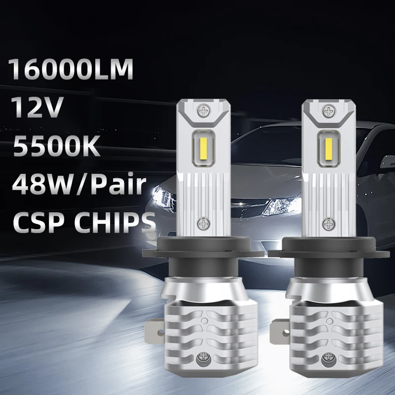 

Auto H1 H4 LED Headlight Bulbs 12V 5500K 16000LM to Replace Halogen Bulbs Car LED H7 H11 9005 9006 9012 High Power