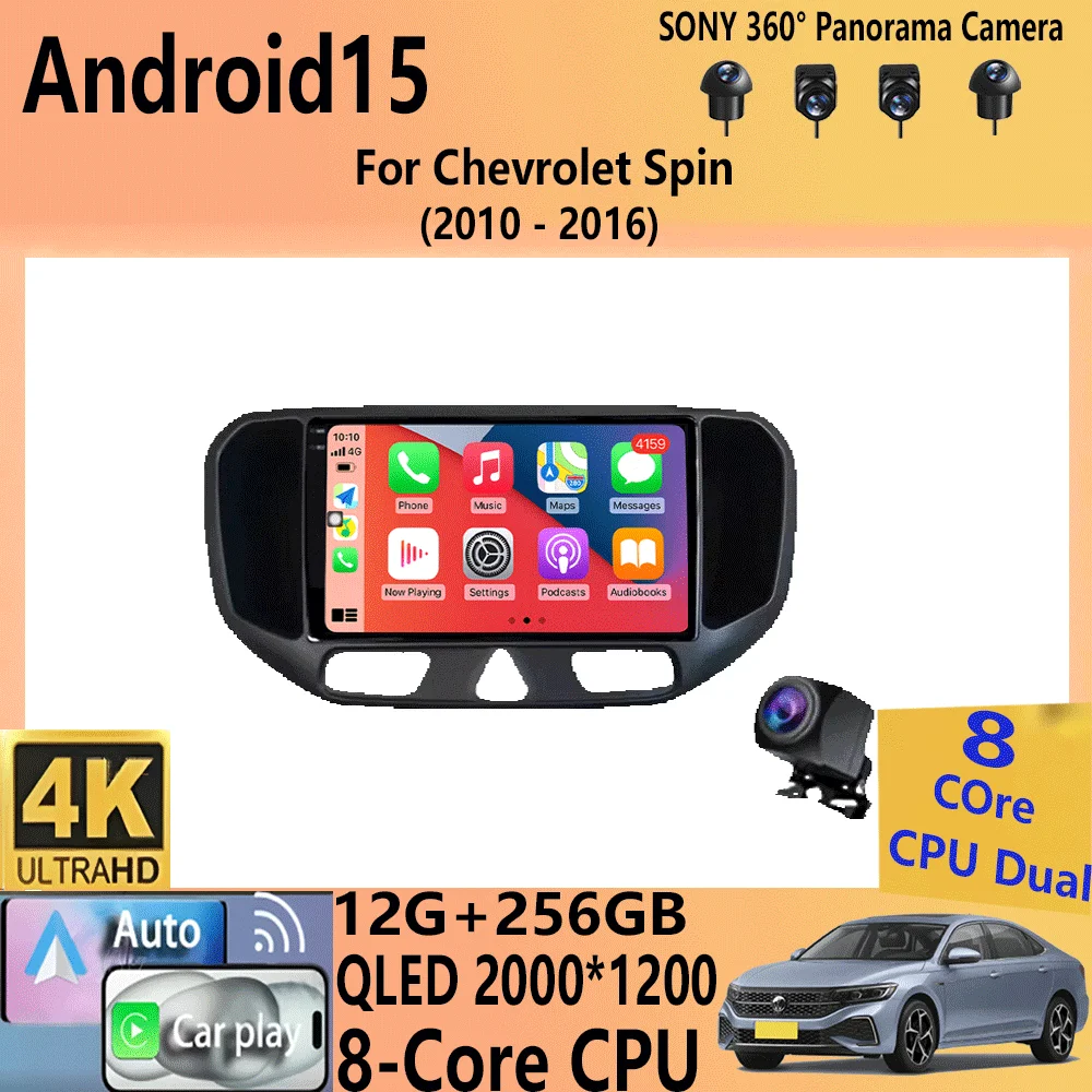 

Car Radio Android 15 For Chevrolet Spin 2010 - 2016 Wireless Carplay Stereo Multimedia Video Player Navigation GPS 4G WIFI