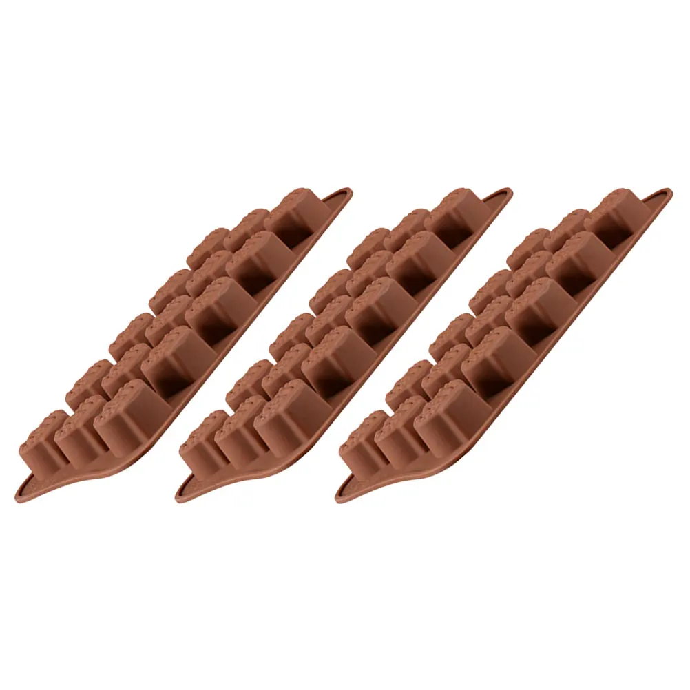 

3pcs Silicone Chocolate Molds Candy Mold Non-Stick Baking Supplies Cute Cookie Mold For Home Cake Shop Use Chocolate Making