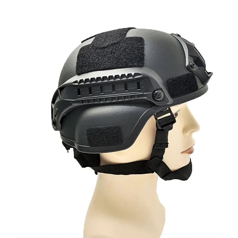 Airsoft Helmet MICH 2000 6mm ABS Plastic Adjustable ACH Paintball Tactical Helmet with Ear Protection Front NVG Mount Side Rail