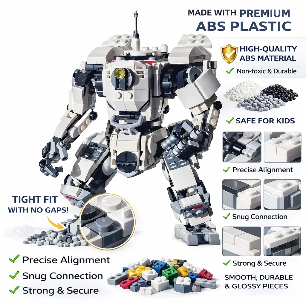 MOC Sci-Fi Game Mecha Building Blocks Heavy Armored Robot Bricks Model DIY Assembly for Adult Gamers Fans Gift