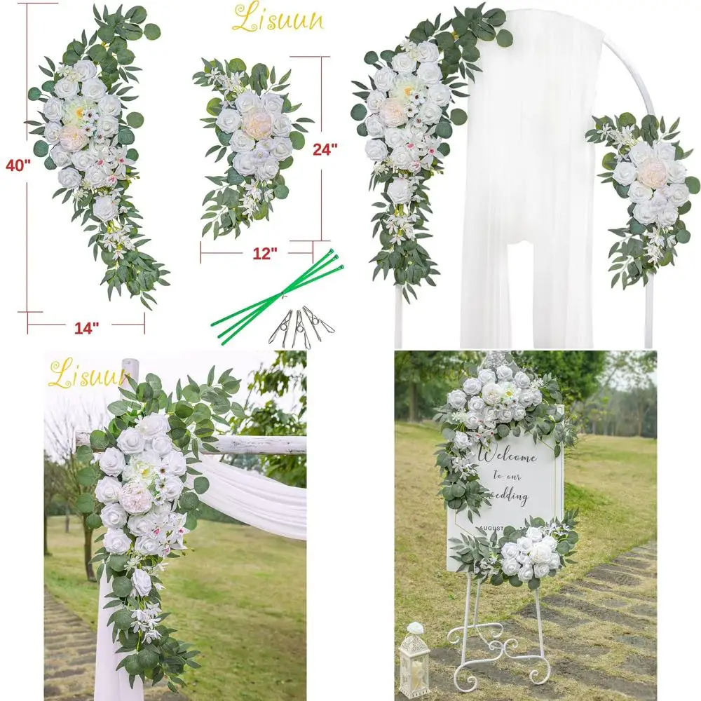 

Двойной набор: Большая свадебная арка в стиле бохо с искусственными цветочными украшениями