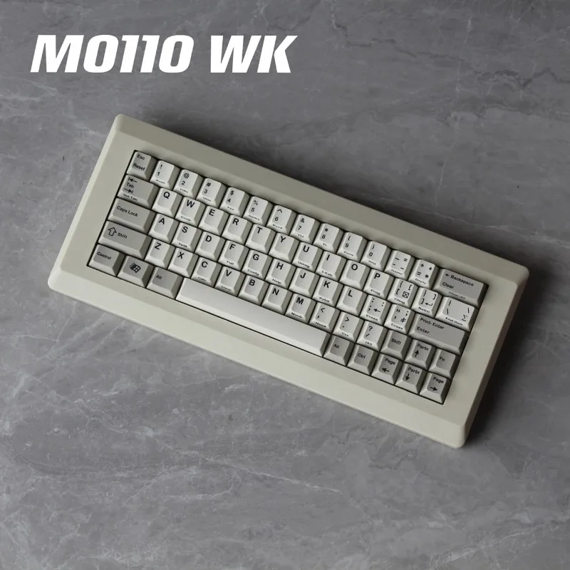 

M0110WK Shell Keyboard Kit Customized RGB Hot Swap Ergonomics Single Mode Keyboard for VIAL 60% Static Capacitance Keyboard