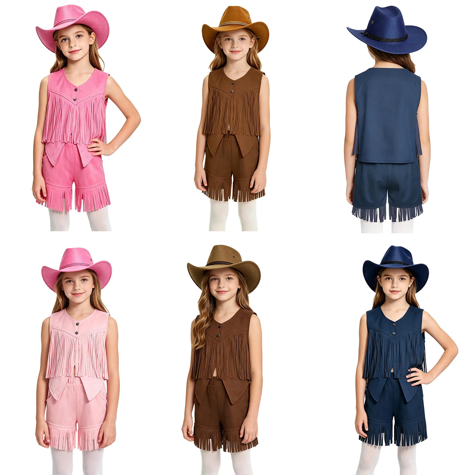 kids-cowboy-jazz-dance-outfit-faux-suede-tassel-vest-with-shorts-hat-halloween-theme-party-carnival-western-cowgirl-costume