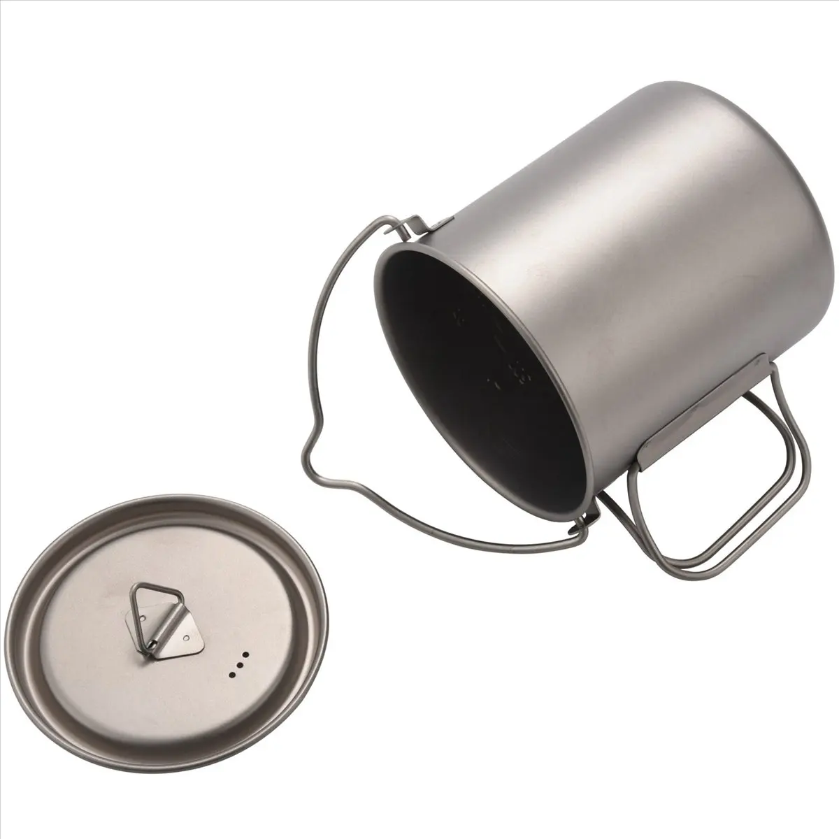 【BUYERS】2X Outdoor Titanium Pot Cup Mug Pots Tableware Camping Cup Picnic Water Cup Mug of Coffee Tea with Lid Pot 750Ml