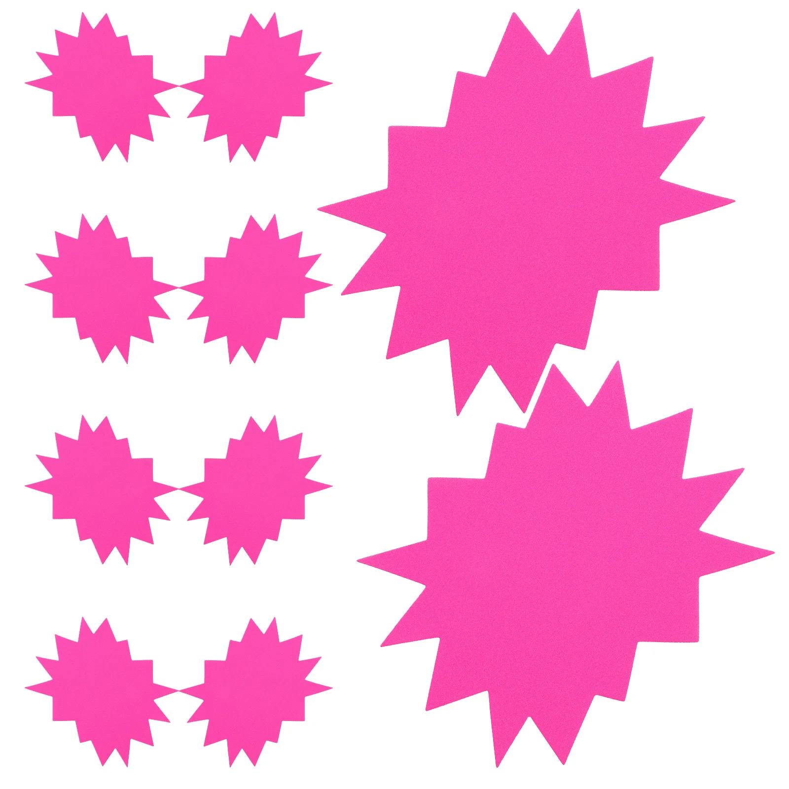 30 個爆発形状値札蛍光明るい耐久性のある紙素材店舗での使用に非常に目立つシンプルなデザイン