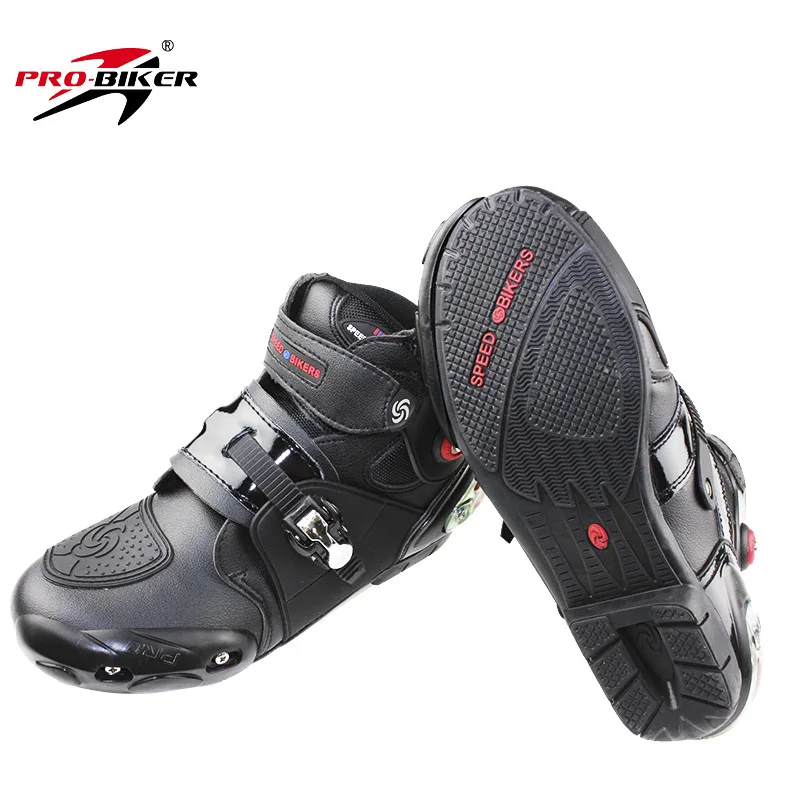 Motorcycle Boots PRO-BIKER High Ankle Racing boots BIKERS leather race Motocross Motorbike Riding boots Shoes A09003