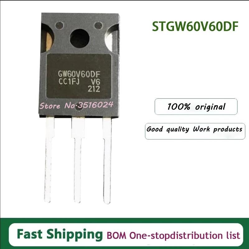 

10 шт./лот STGW60V60DF GW60V60DF TO-247 IGBT 600 В 60 А 100% новый