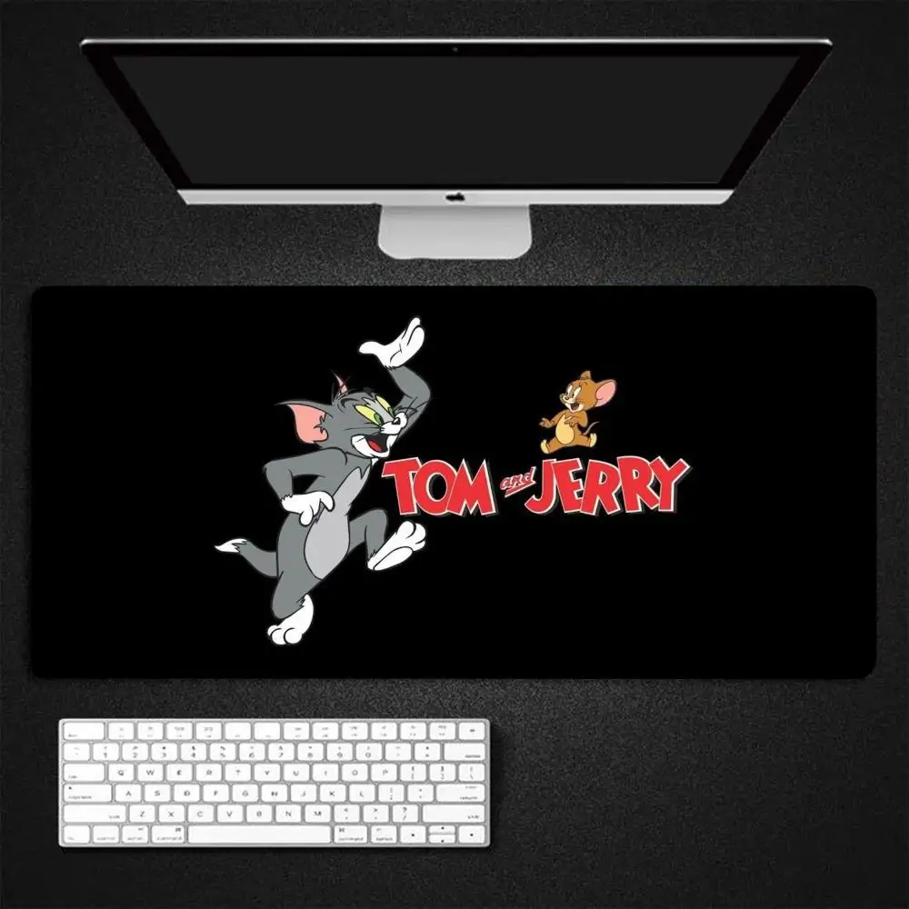 TomS and JerryS Mouse Pad Gaming Mousepad Large 900x400mm MouseMat Gamer Mause Carpet PC couple Desk