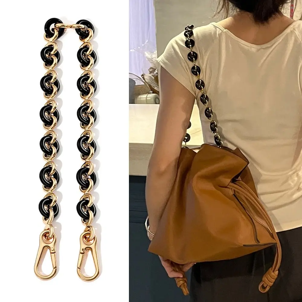 

High-grade Underarm Bag Chains Replacement Sweet Donut Shape Shoulder Bag Straps Metal Resin Handbag Handle Chain