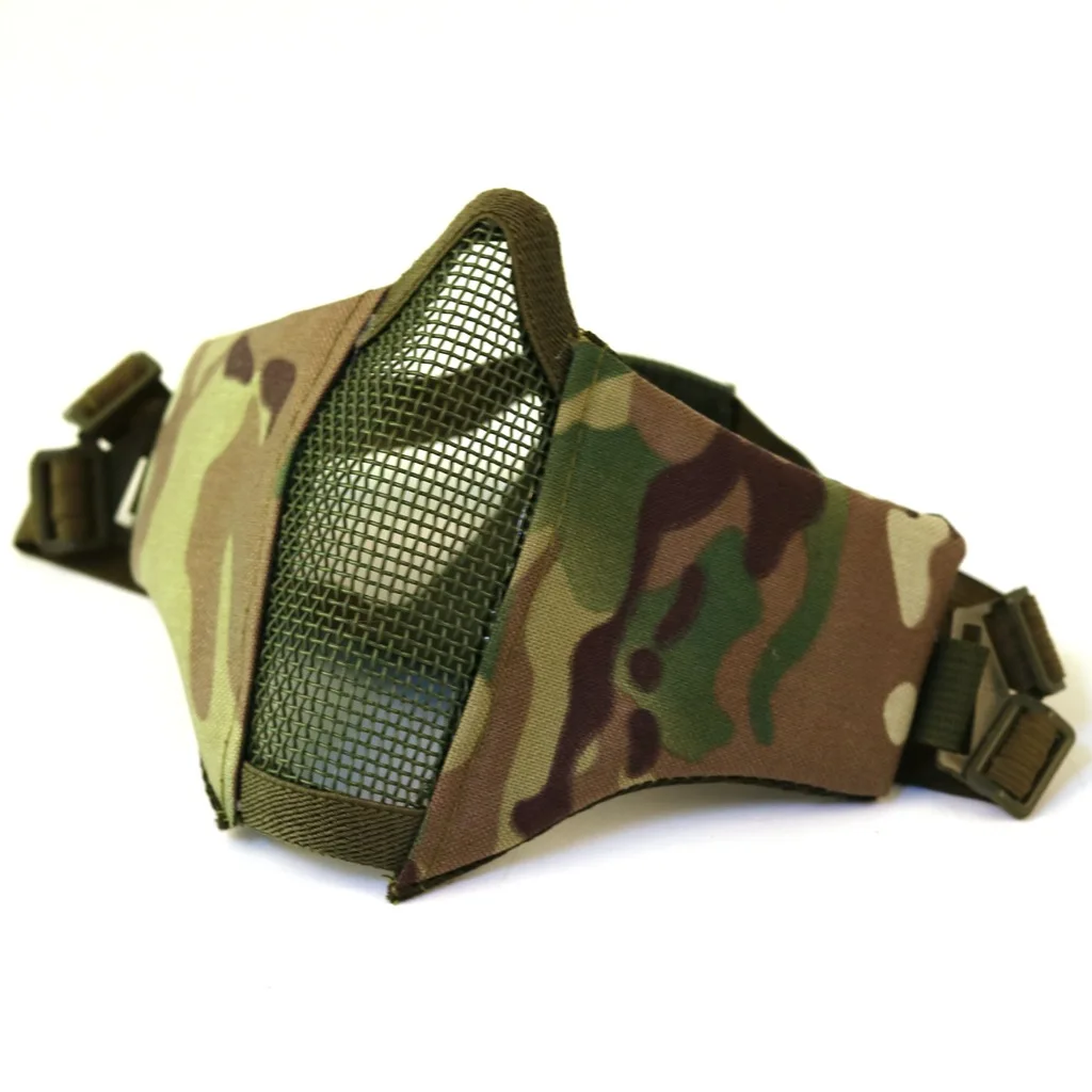 Adjustable Military Tactical Protective Mesh Half Face Mask Tactical Lower Face Protective Mask for Hunting Paintball CS - Image 5