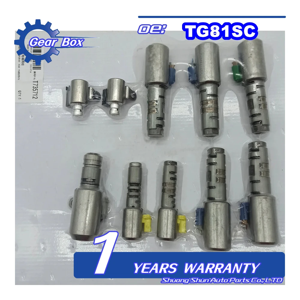 TG81SC TG-81SC AF50 8-Speed Transmission Solenoid kit 10pcs For BMW MINI TG81SC-0017-FN GA8F22AW VOLVO