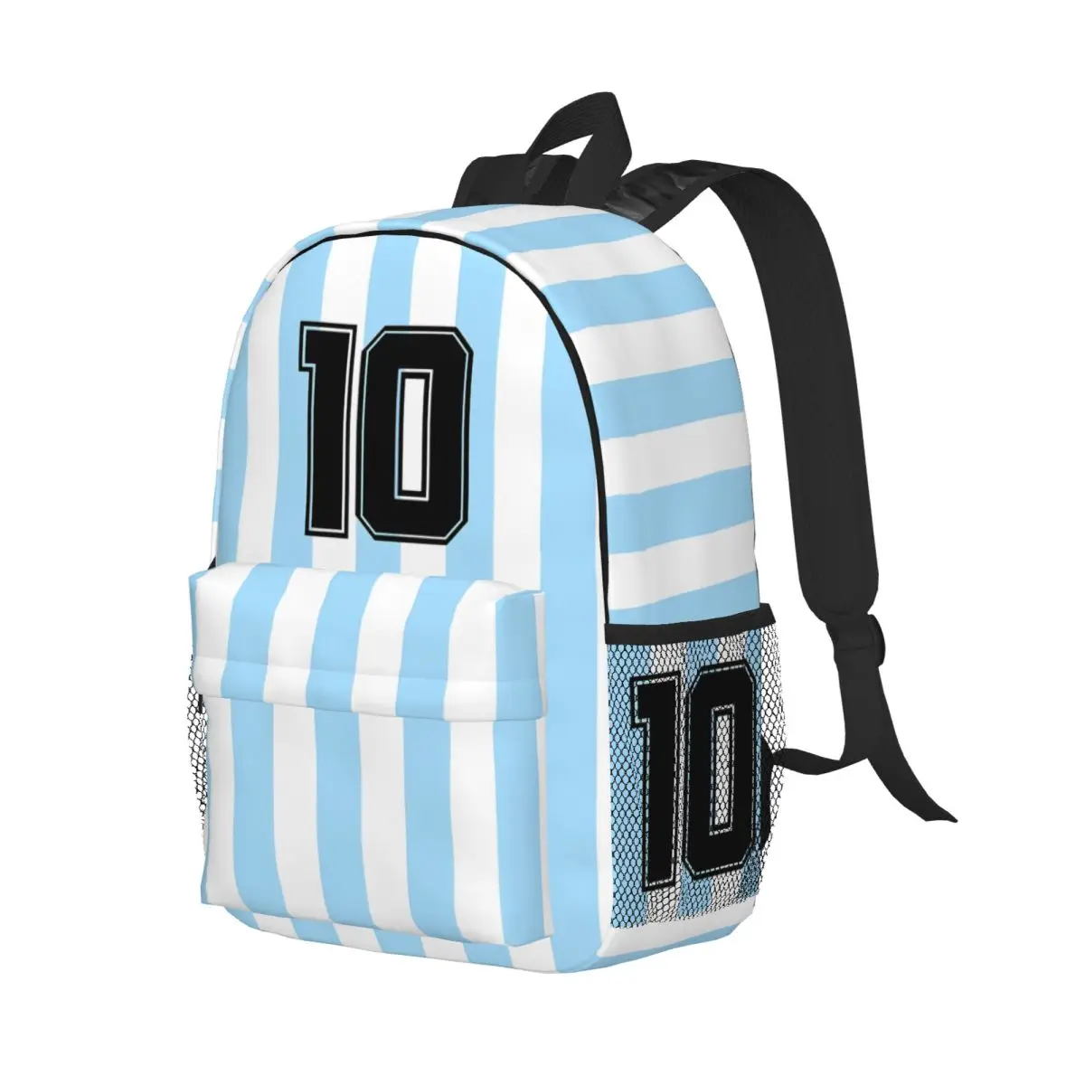 Argentina Num.10 Messi Backpack Boys Girls Bookbag Casual Children School Bags Laptop Rucksack Shoulder Bag Large Capacity