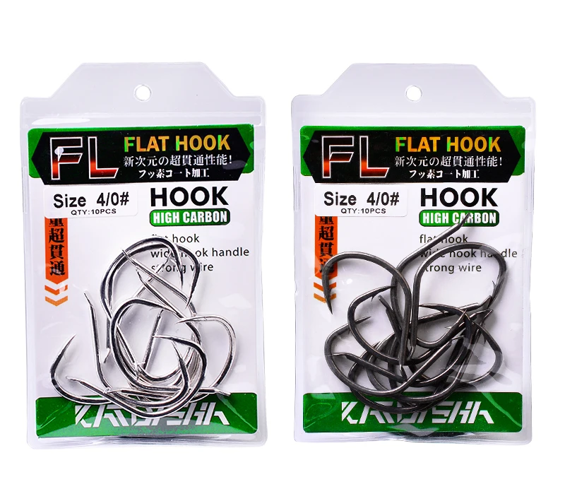 プロベロス 50個 1/0 # -4/0 #   高炭素鋼オフセットバーブ付きシャープソルトウォーターペスカジグフック釣りアクセサリーセット卸売