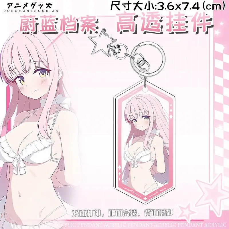 Anime Game Blue Archief De Animatie Sleutelhanger Sunaookami Shiroko Acryl Leuke Sleutelhanger Tas Auto Accesorios Vriend Gift Cosplay