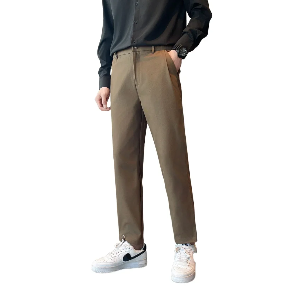 Aliexpress Men's Fashion Suit Trousers - All Season Flowy Wrinkle-Resistant Business Formal Pants for Daily Wear, Commuting & Comfort Work - Aliexpress Deal