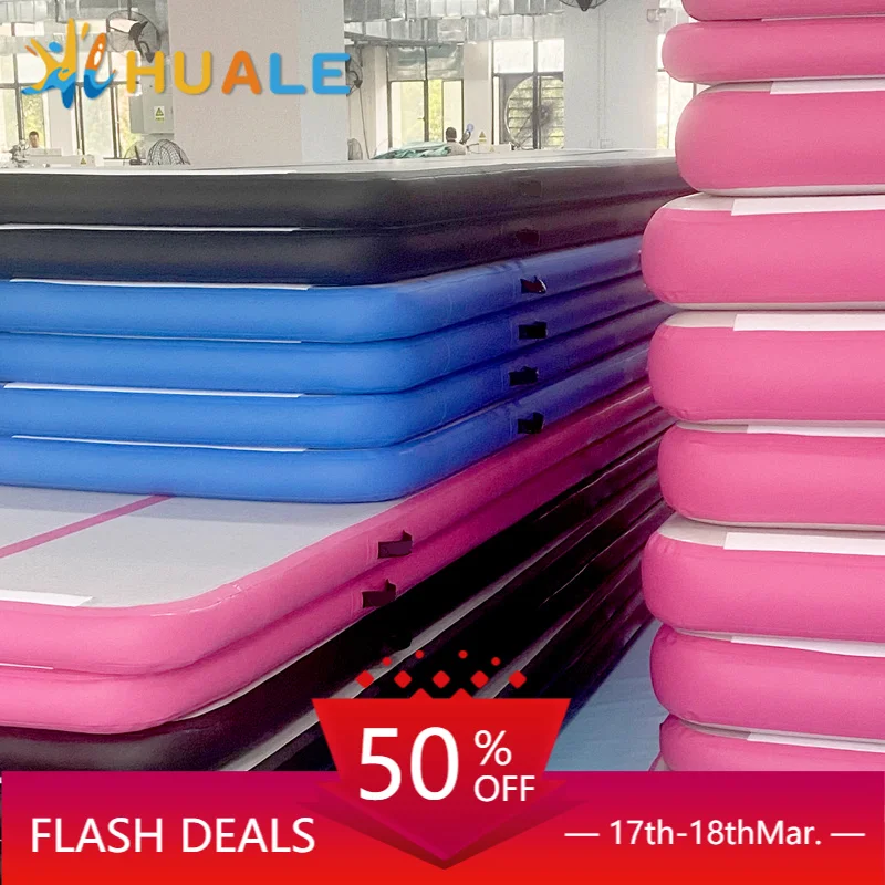50010010cm Waterproof PVC Inflatable Air Track Custom Color Size For School Student Gymnastics Training