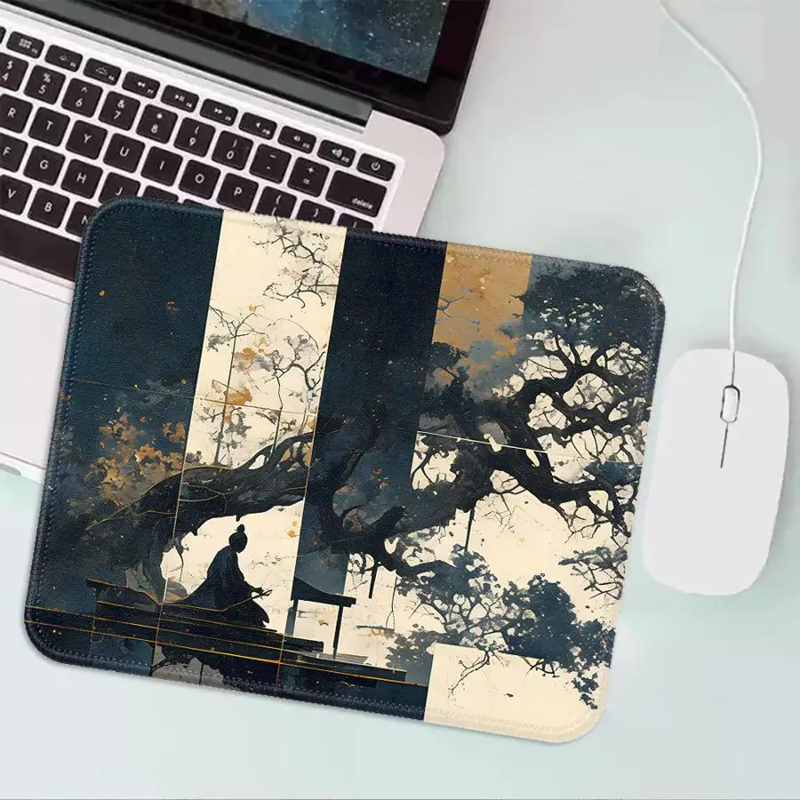 

Ink Wash Painting Mouse Pad Computer Laptop Pad office Pad Desk accessories Game Console Pad Keyboard Mouse Pad rubber