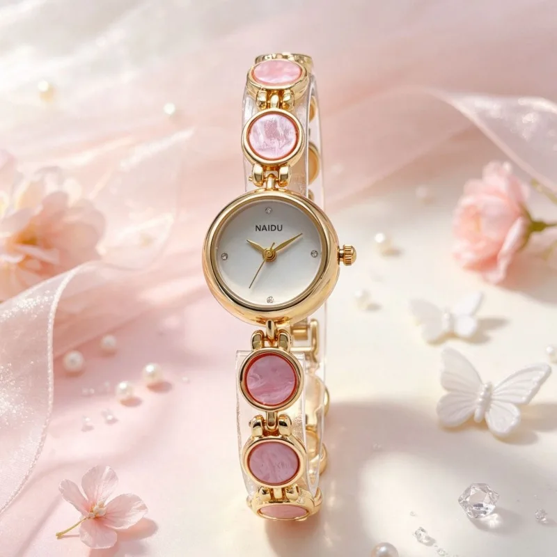 New Fashion Women Watch Artificial Fritillaria Bracelet Watch Luxury Wristwatches Gift for Women Ladies Quartz Watches Wholesale