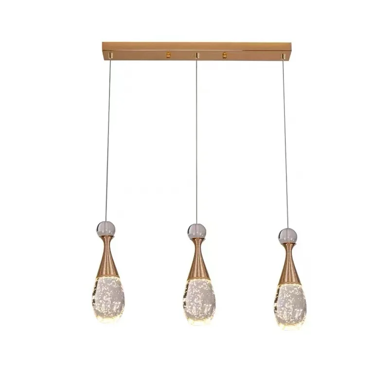 

European modern simple crystal rotating staircase long chandelier 2022 new bar lamp personalized bedroom