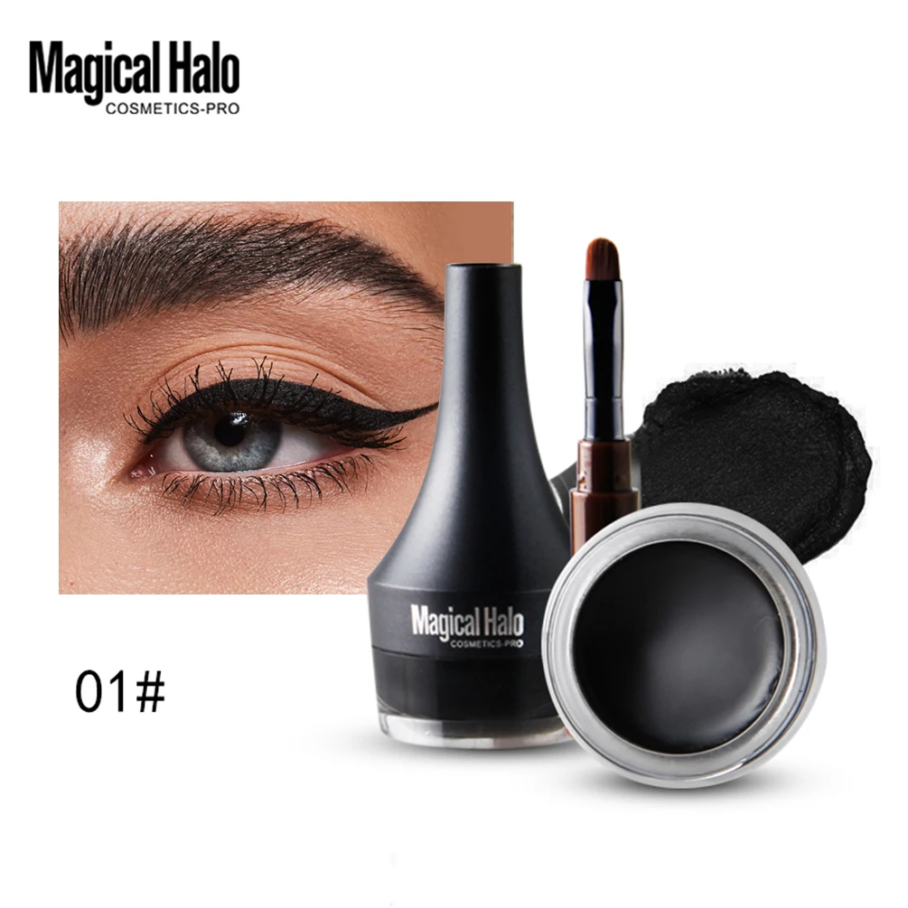 2 Colors Brown Black Eyebrow Cream Enhancers Waterproof Long-lasting Air-cushion Dye Brows Gel Tinted Makeup Eyebrow Pomade