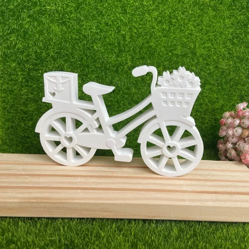 Cute Bike Cycling Silicone Mould Gypsum Mounted Incense Expanding Gypsum Decoration Mold Cycling Aromatherapy Candle Resin Mold