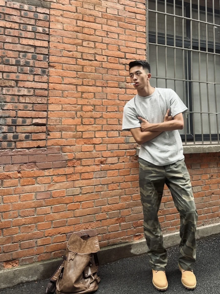 

American High Street Camouflage Logging Work Pants Men CleanFit Hip Hop Vibe Outdoor Function Long Trousers Casual Pants