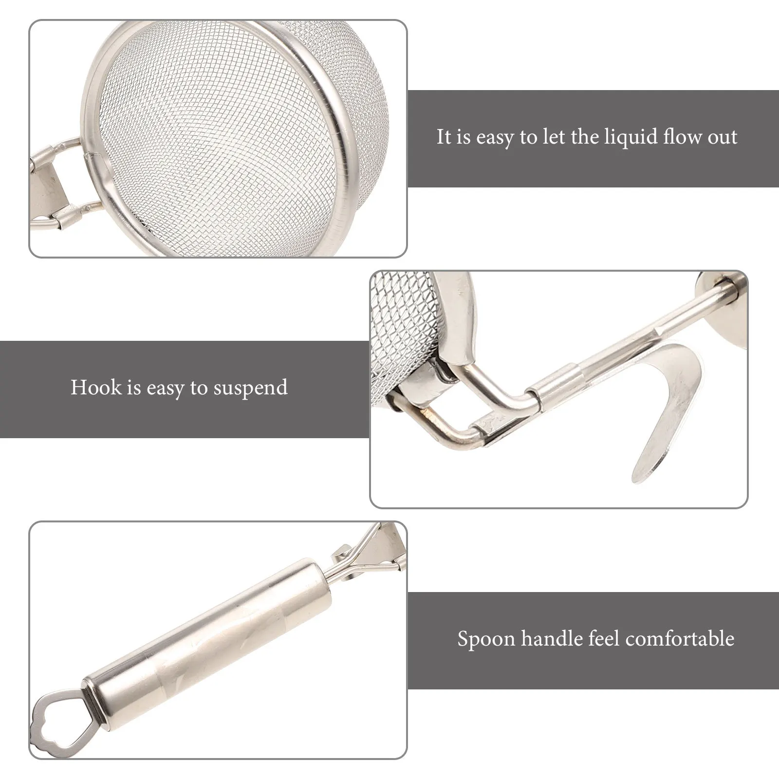 

Stainless Steel Slotted Spoon Colander For Kitchen Pasta Noodle Fried Food Drainage Long Handle Hangable Tool