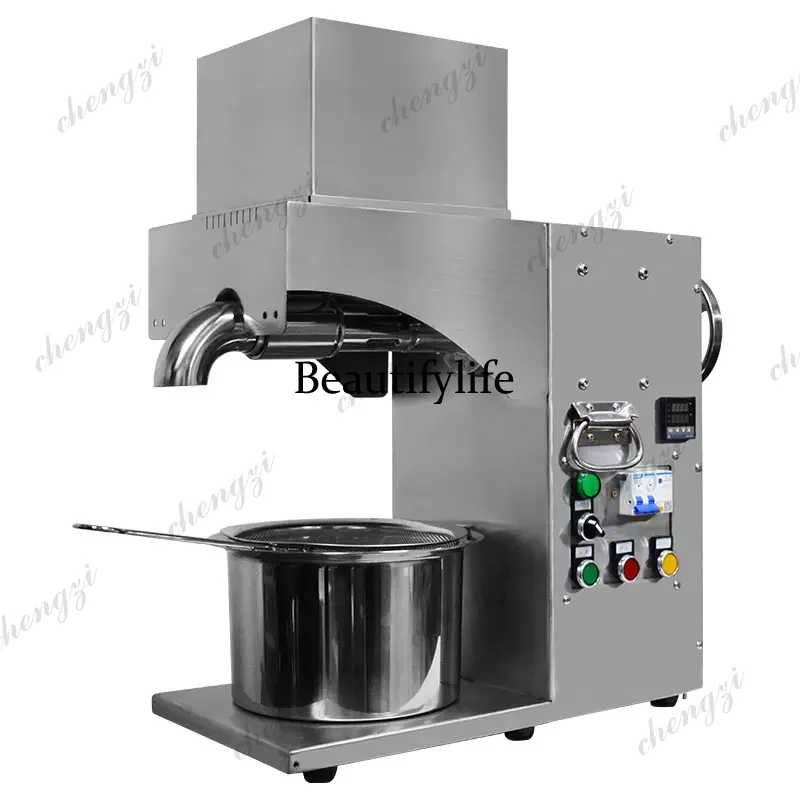 Oil Press Machine 15-25Kg Per Hours 3000W Commercial Peanut Flaxseed Cold Squeezer Business Sesame Sunflower Seeds Extraction