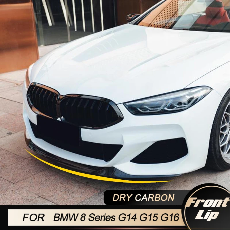 

Front Bumper Lip Spoiler for BMW 8 Series G14 G15 G16 840i 2D 4D 2020-2022 Car Front Lip Chin Apron Guard Body Kits Dry Carbon