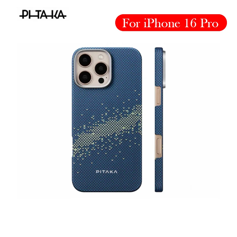 

PITAKA Case For iPhone 16 Pro Kevlar Wireless Charging Back Cover Case for iPhone 16 Pro