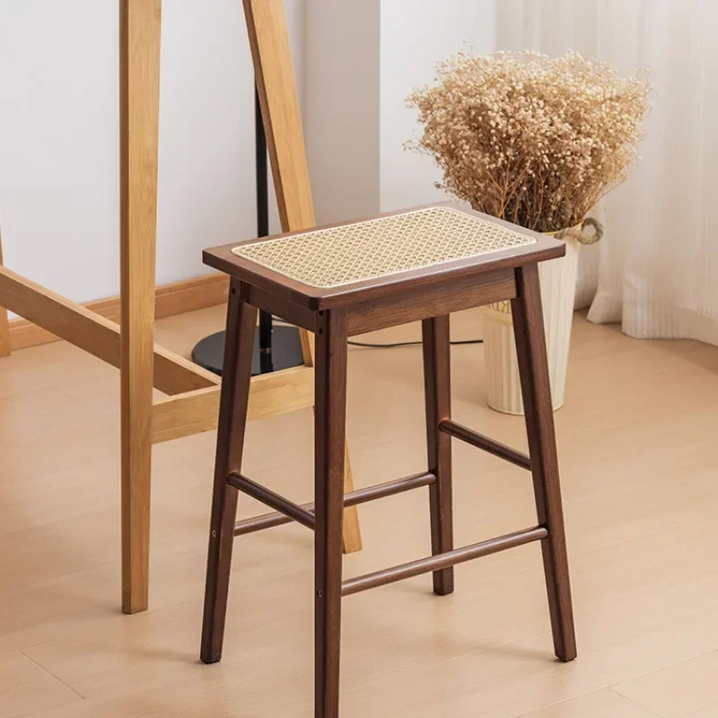 Counter Seat Versatile Practical Home Furniture Living Room Dining Chairs Thickened Bamboo Bar Stools Imitation Rattan Woven