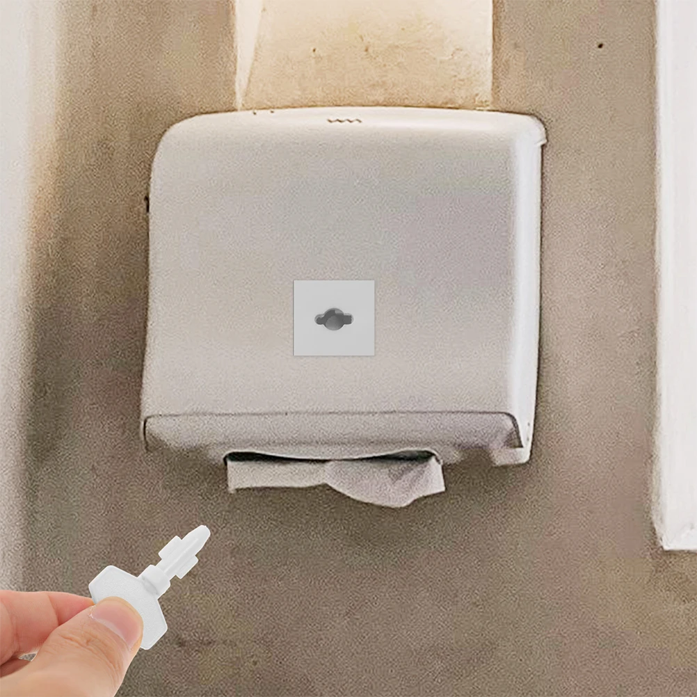 

2 pcs Paper Towel Dispenser Key Tissue Box Switch Plastic Bathroom Holder Opener Compatible Versatile Use Longlasting