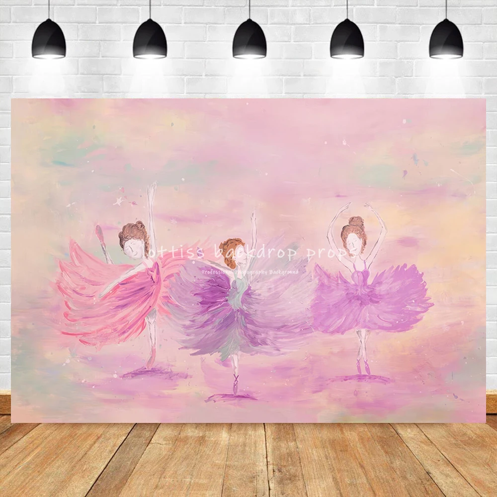 Ballet Backdrop for Girls Ballerina Baby Shower Photography Background Swan Girls Tutu Birthday Party Decorations Banner